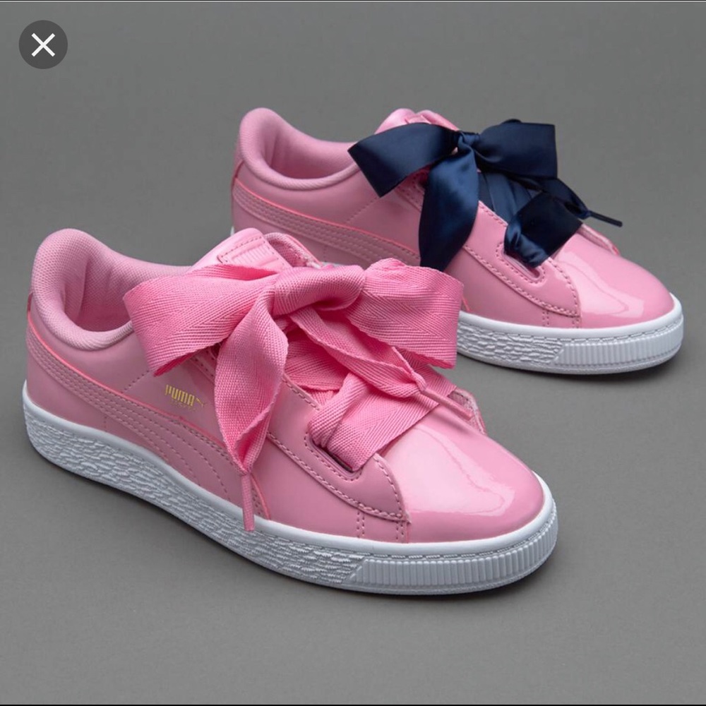 Basket heart puma pink patent leather  9.5